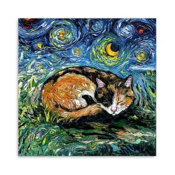 Sale Kirklands Home Aja Trier Sleepy Calico Starry Night Canvas Print