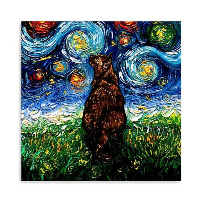 New Kirklands Home Aja Trier Tortoiseshell Starry Night Canvas Print