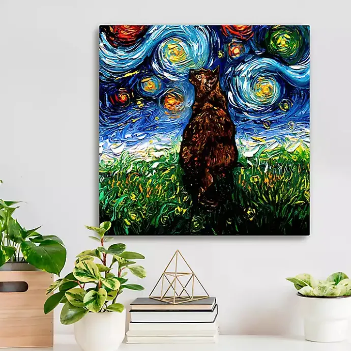 New Kirklands Home Aja Trier Tortoiseshell Starry Night Canvas Print