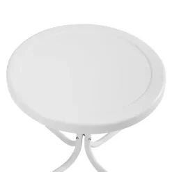 Outlet Kirklands Home Alabaster Metal Outdoor Side Table White