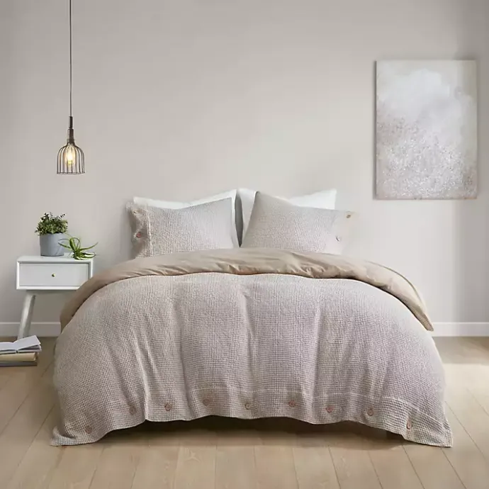 Online Kirklands Home Alaya 4-pc. Full/Queen Waffle Duvet Set Tan