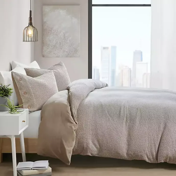 Online Kirklands Home Alaya 4-pc. Full/Queen Waffle Duvet Set Tan