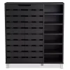 New Kirklands Home Aldrich Black Slatted Shoe Storage Cabinet