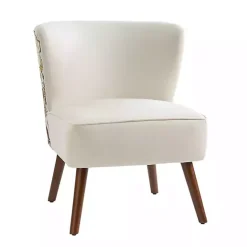Hot Kirklands Home Alex Upholstered Floral Back Accent Chair Ivory