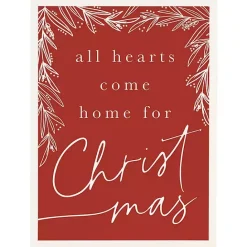 Best Kirklands Home All Hearts Come Home for Christmas Wall Plaque Red