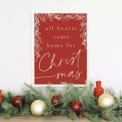 Best Kirklands Home All Hearts Come Home for Christmas Wall Plaque Red