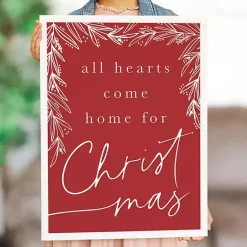 Best Kirklands Home All Hearts Come Home for Christmas Wall Plaque Red
