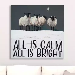 Sale Kirklands Home All Is Calm All Is Bright Canvas Art Print