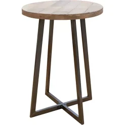 Best Kirklands Home Allie Natural Wood and Metal Accent Table