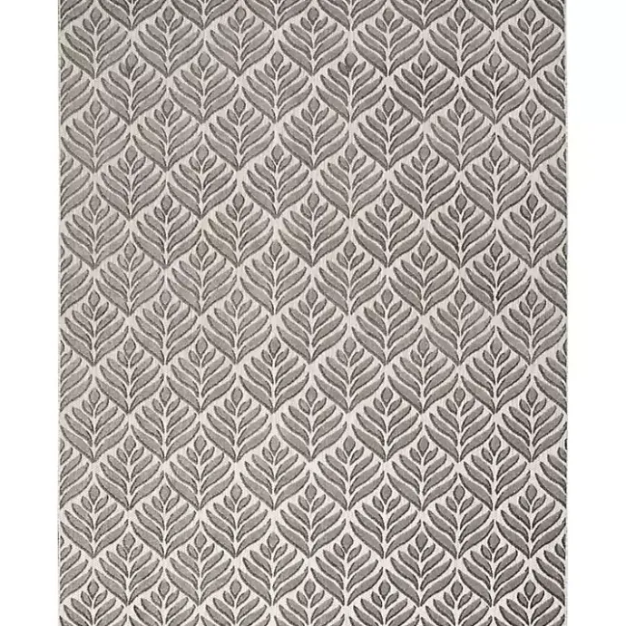 Sale Kirklands Home Aloha Botanical Indoor/Outdoor Rug, 7x10 Gray