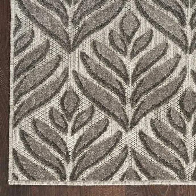 Sale Kirklands Home Aloha Botanical Indoor/Outdoor Rug, 7x10 Gray
