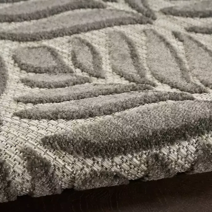 Sale Kirklands Home Aloha Botanical Indoor/Outdoor Rug, 7x10 Gray