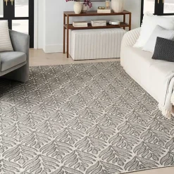 Sale Kirklands Home Aloha Botanical Indoor/Outdoor Rug, 7x10 Gray