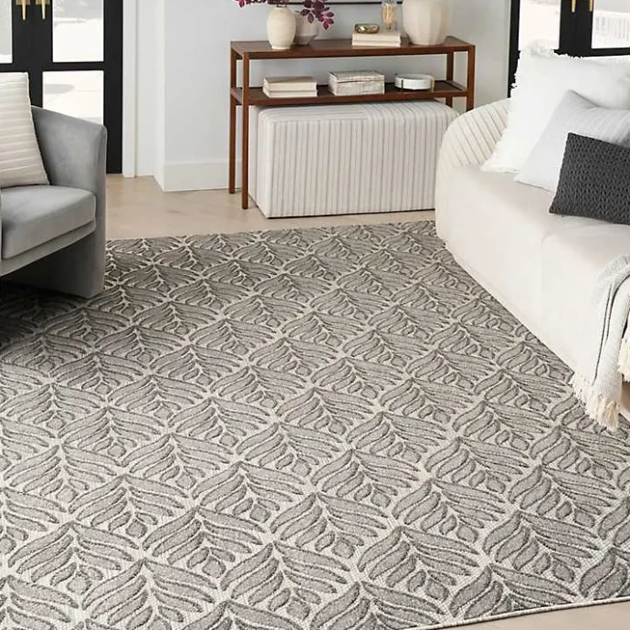 Sale Kirklands Home Aloha Botanical Indoor/Outdoor Rug, 7x10 Gray