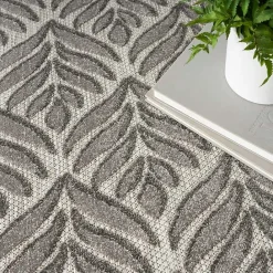 Sale Kirklands Home Aloha Botanical Indoor/Outdoor Rug, 7x10 Gray