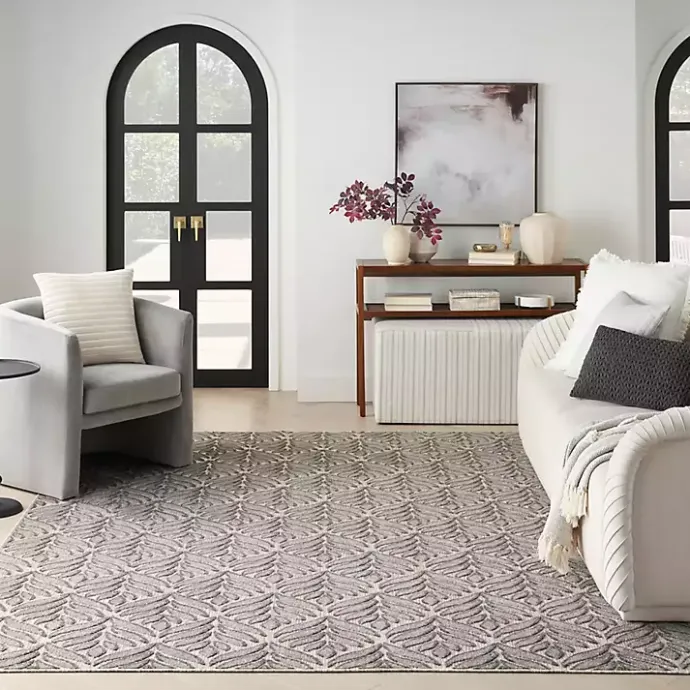 Sale Kirklands Home Aloha Botanical Indoor/Outdoor Rug, 7x10 Gray