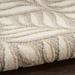 Clearance Kirklands Home Aloha Ivory Botanical Indoor/Outdoor Area Rug, 3x5