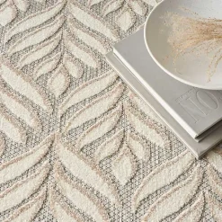 Clearance Kirklands Home Aloha Ivory Botanical Indoor/Outdoor Area Rug, 3x5