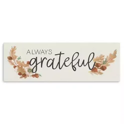 Best Kirklands Home Always Grateful Canvas Art Print, 20x60 Brown