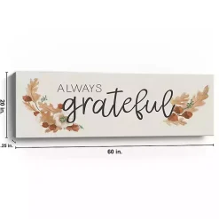 Best Kirklands Home Always Grateful Canvas Art Print, 20x60 Brown