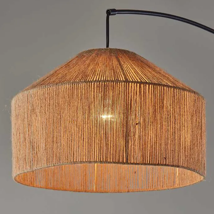 Hot Kirklands Home Amalfi Natural Rope Shade Arch Floor Lamp Brown