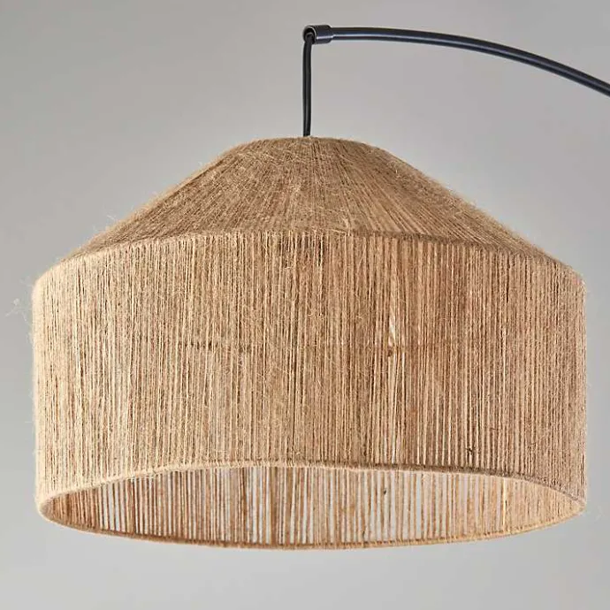 Hot Kirklands Home Amalfi Natural Rope Shade Arch Floor Lamp Brown