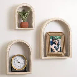 Sale Kirklands Home Amalie Beaded Arch Shelves, Set of 3