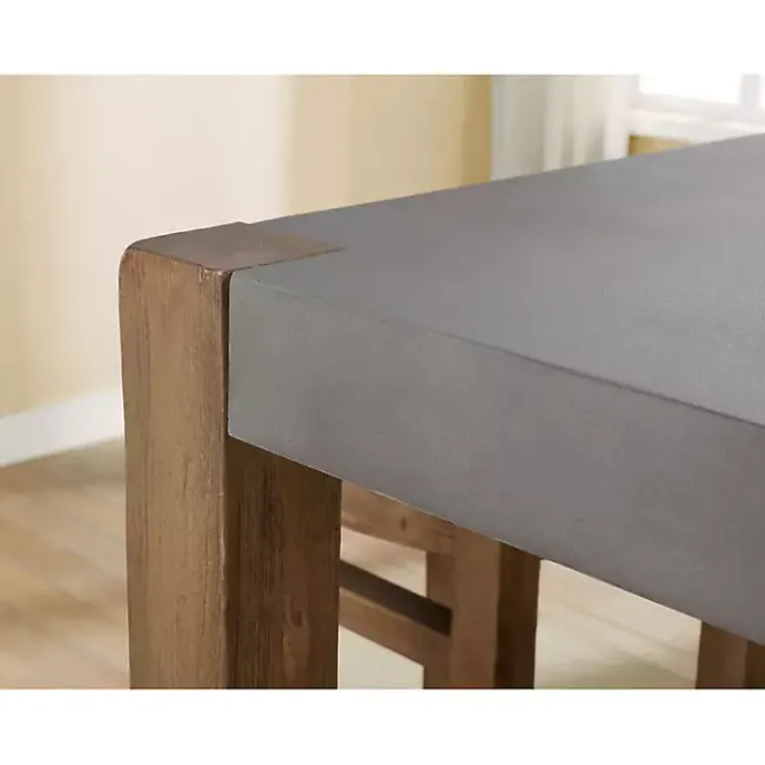 Online Kirklands Home Amber Wood and Faux Concrete Dining Table