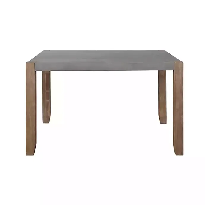 Hot Kirklands Home Amber Wood Faux Concrete Top Dining Table Brown