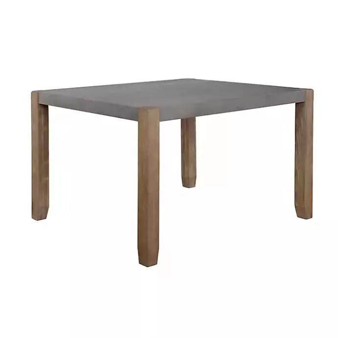 Hot Kirklands Home Amber Wood Faux Concrete Top Dining Table Brown