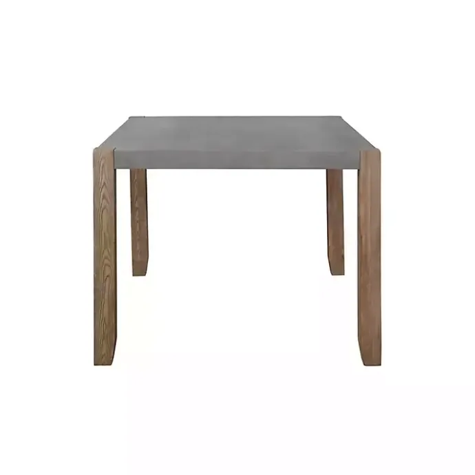 Hot Kirklands Home Amber Wood Faux Concrete Top Dining Table Brown