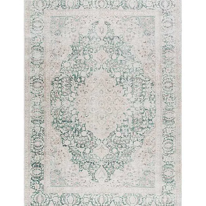 Best Kirklands Home Amelie Green Traditional Washable Area Rug, 8x12