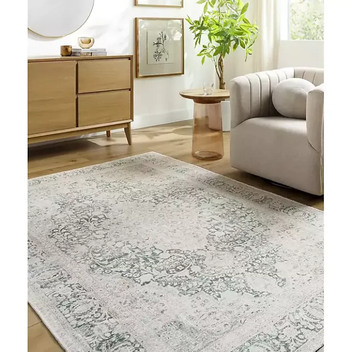 Best Kirklands Home Amelie Green Traditional Washable Area Rug, 8x12