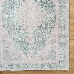 Best Kirklands Home Amelie Green Traditional Washable Area Rug, 8x12