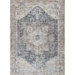 Best Kirklands Home Amelie Navy Blue Classic Washable Area Rug, 6x9