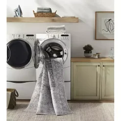 Best Kirklands Home Amelie Navy Blue Classic Washable Area Rug, 6x9