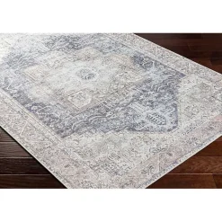 Best Kirklands Home Amelie Navy Blue Classic Washable Area Rug, 6x9