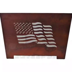 Sale Kirklands Home American Flag Box Fire Pit Orange