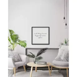 Online Kirklands Home And They Lived Happily Framed Art Print White