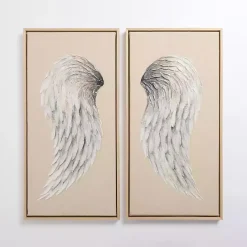 Hot Kirklands Home Angel Wings Framed Canvas Art Prints, Set of 2