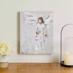 Clearance Kirklands Home Angel with Bouquet Canvas Art Print