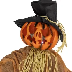Hot Kirklands Home Animated Jack-O-Lantern Scarecrow Decoration