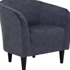 Hot Kirklands Home Anthracite Aston Barrel Accent Chair Blue