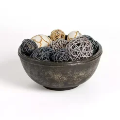 Outlet Kirklands Home Antique Black Ceramic Decorative Bowl