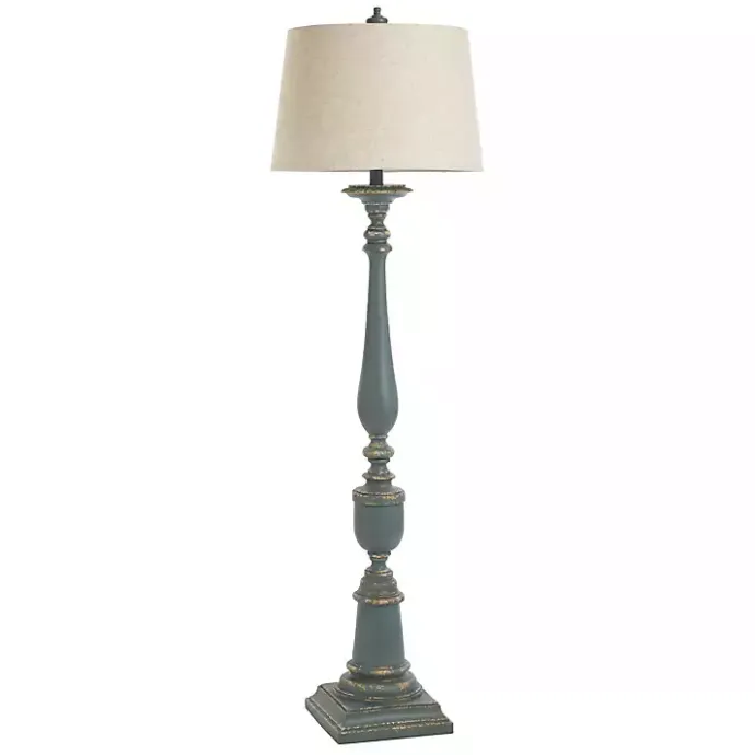 Discount Kirklands Home Antique Bourgault Floor Lamp Blue