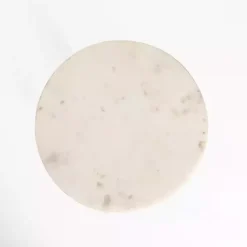 Clearance Kirklands Home Antique Brass & Marble Cocktail Table White