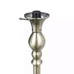 Hot Kirklands Home Antique Brass and Marbleized Glass Torchiere Gray