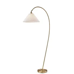 Sale Kirklands Home Antique Brass Curved Arch Floor Lamp White