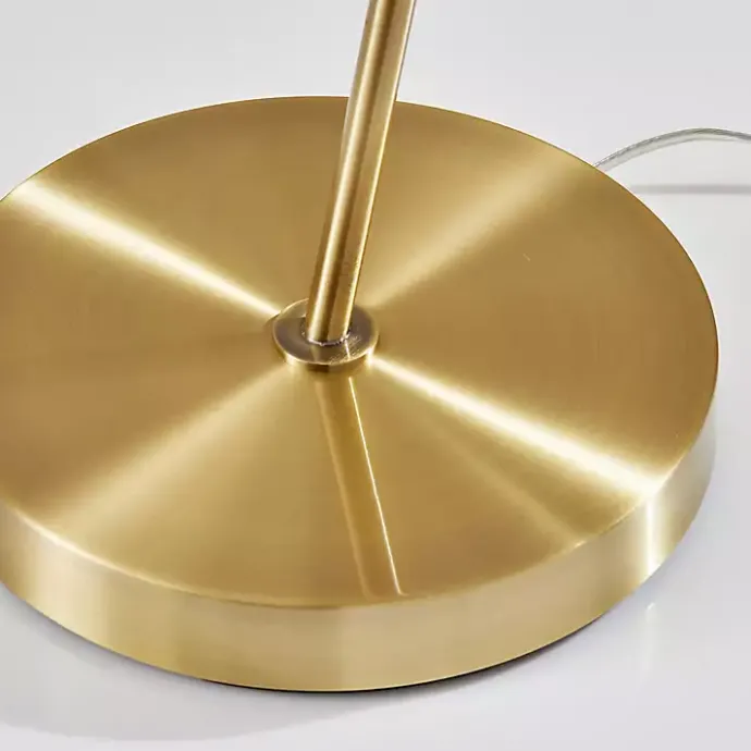 Sale Kirklands Home Antique Brass Curved Arch Floor Lamp White