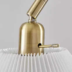 Sale Kirklands Home Antique Brass Curved Arch Floor Lamp White